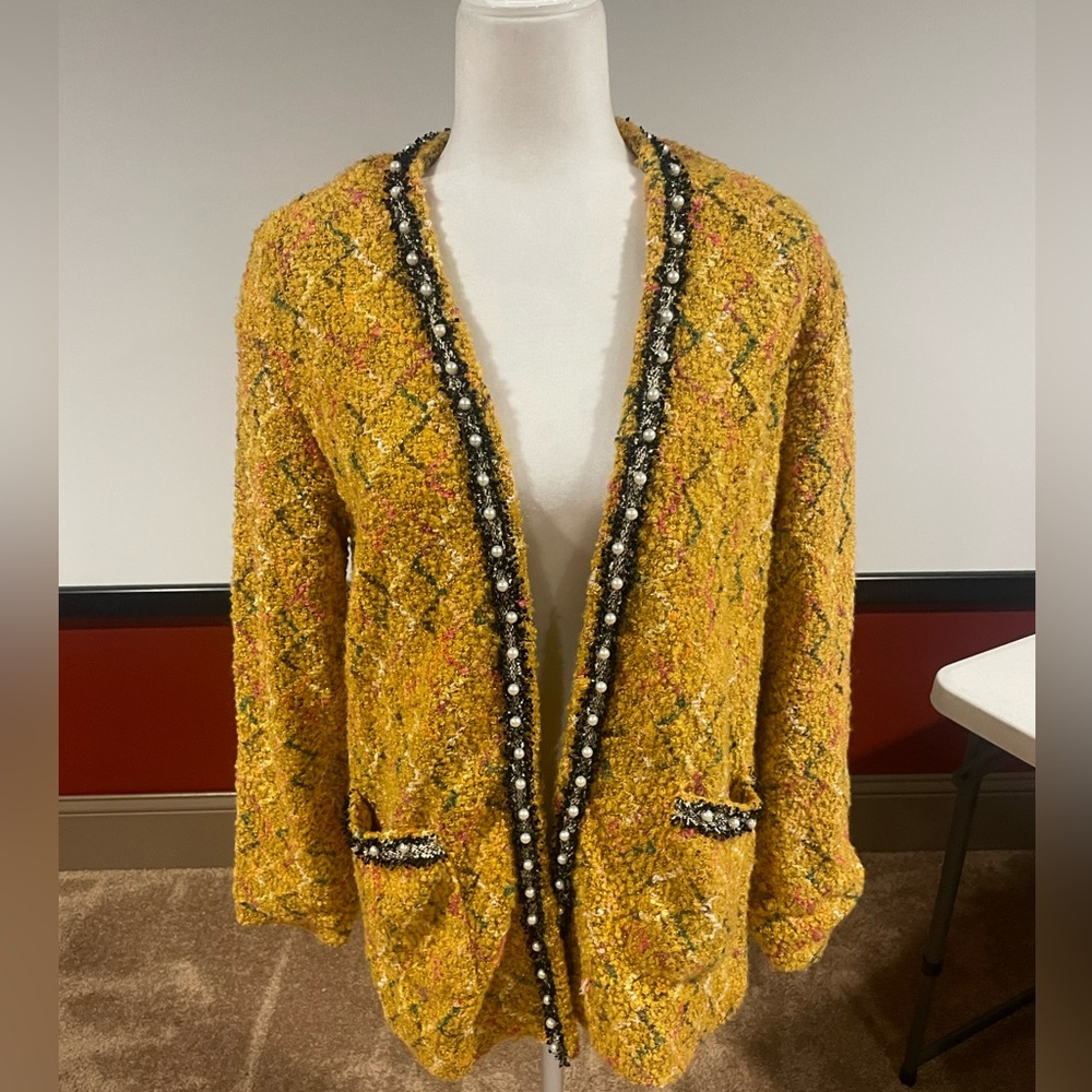 Zara textured tweed look jacket.medium.  Worn only once.